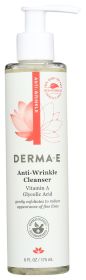 DERMA E: Anti-Wrinkle Vitamin A Glycolic Cleanser with Papaya, 6 oz