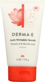 DERMA E: Anti-Wrinkle Vitamin A and Glycolic Scrub, 4 oz