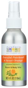 AURA CACIA: Peaceful Patchouli & Sweet Orange Room & Body Mist, 4 oz