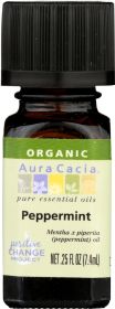 AURA CACIA: Organic Peppermint, 0.25 oz
