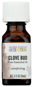 AURA CACIA: 100% Pure Essential Oil Clove Bud, 0.5 Oz