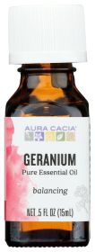 AURA CACIA: 100% Pure Essential Oil Geranium, 0.5 Oz