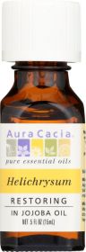 AURA CACIA: Pure Essential Oil Restoring Helichrysum in Jojoba Oil, 0.5 oz