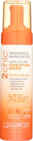 GIOVANNI COSMETICS: Ultra Volume Tangerine and Papaya Butter Foam Styling Mousse, 7 oz