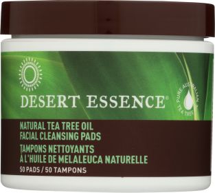 DESERT ESSENCE: Natural Tea Tree Oil Facial Cleansing Pads Original, 50 pc