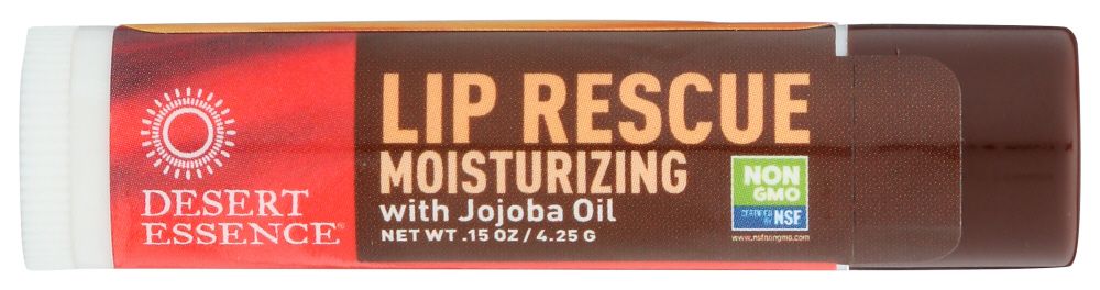 DESERT ESSENCE: Lip Rescue Moisturizing Jojoba Oil Lip Balm, 0.15 oz