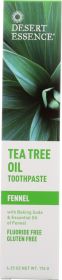 DESERT ESSENCE: Natural Tea Tree Oil Toothpaste Fennel, 6.25 oz