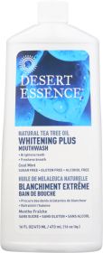 DESERT ESSENCE: Natural Tea Tree Oil Whitening Plus Mouthwash Cool Mint, 16 oz