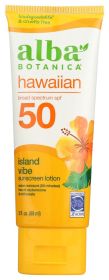 ALBA BOTANICA: Hawaiian Natural Sunblock Green Tea 45 SPF, 4 Oz