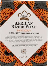 NUBIAN HERITAGE: Bar Soap African Black with Oats Aloe And Vitamin E, 5 oz