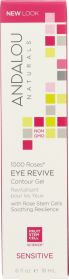 ANDALOU NATURALS: 1000 Roses Eye Revive Contour Gel Sensitive, 0.6 oz