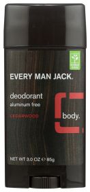 EVERY MAN JACK: Deodorant Stick Aluminum Free Cedarwood, 3 oz