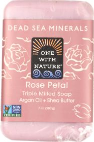 ONE WITH NATURE: Rose Petal Soap With Dead Sea Minerals, 7 oz