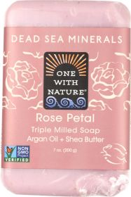 ONE WITH NATURE: Rose Petal Soap With Dead Sea Minerals, 7 oz