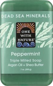 ONE WITH NATURE: Triple Milled Soap Peppermint, 7 oz