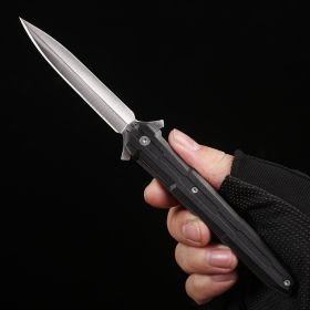 Outdoor portable folding knife with plastic handle