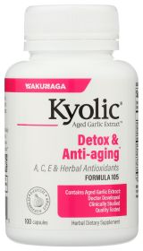 KYOLIC: Aged Garlic Extract Detox and Anti-Aging Formula 105, 100 Capsules