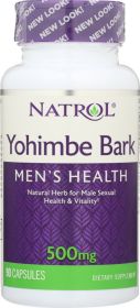 NATROL: Yohimbe Bark 500 mg, 90 Capsules