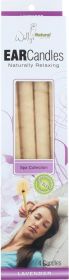 WALLY'S NATURAL PRODUCTS: Lavender Soy Blend Ear Candles, 4 Candles