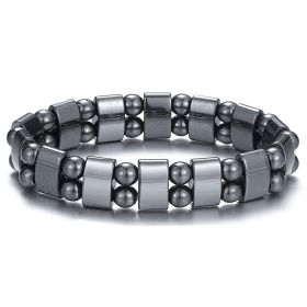 Magnetic Hematite Bracelet, Adjustable Design Magnetic Bracelet Reduce Puffiness Help Calm Down Blood Circulation Better Sleep, Fit For Most People