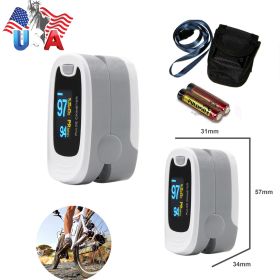 OLED Fingertip Pulse Oximeter Finger Blood Oxygen SpO2 PR Heart Rate Monitor,softbag,rope,batteries,FDA
