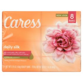 Caress Bar Soap Daily Silk 8 Bars, 30 oz