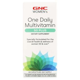 GNC Women's 50-Plus One Daily Multivitamin, 60 Tablets, Multivitamin and Multimineral Support for Women 50+
