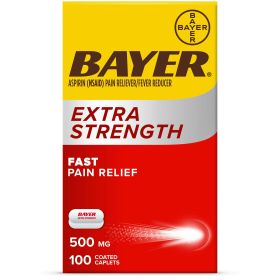 Bayer Extra Strength Aspirin Caplets;  500 mg;  100 Count