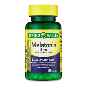 Spring Valley Melatonin Tablets Dietary Supplement;  5 mg;  120 Count
