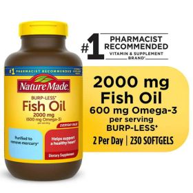 Nature Made Burp Less Fish Oil 2000 mg Per Serving Softgels;  230 Count