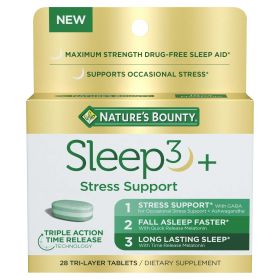 Nature's Bounty Sleep3 + Stress Support;  10 mg;  28 Count