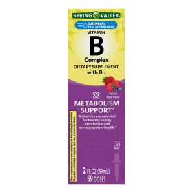 Spring Valley Liquid Vitamin B Complex Dietary Supplement with B12;  2 fl oz