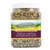 Triple Omega Super Seed Mix - 22 Ounce / 620 Grams Jar (44+ Servings) - Proudly Made in America - Healthy Nourishing Essentials by Green Heights 22 oz