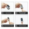 OLED Fingertip Pulse Oximeter Finger Blood Oxygen SpO2 PR Heart Rate Monitor,softbag,rope,batteries,FDA