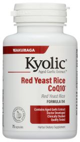 KYOLIC: Aged Garlic Extract Red Yeast Rice Plus CoQ10, 75 capsules