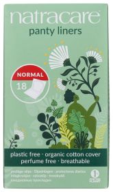 NATRACARE: Organic Cotton Natural Panty Liners Normal, 18 count