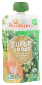 HAPPY TOT ORGANIC SUPERFOODS: Green Bean Pear and Pea, 4.22 oz