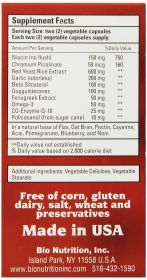 BIO NUTRITION: Cholesterol Wellness, 60 vegetarian capsules