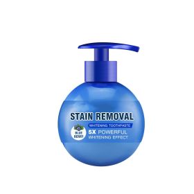Oral Cleaning Press Type Stain Removal Toothpaste (Color: Blue)