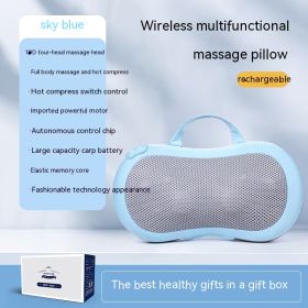 Neck Charging Full Body Waist Massage Instrument (Color: Blue)