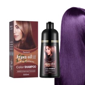 Plant Dyed At Home Non-stick Head Hair Color Cream (Option: Purple-500ml)