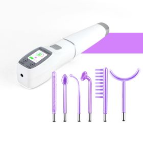 Touch Screen High Frequency Electric Therapy Stick 6-piece Set (Option: Purple-EU)