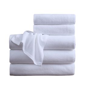 Cotton White Bath Towel Special Soft Bed Towel Cotton Thickened Absorbent (Option: 800g 32shares 180x90)