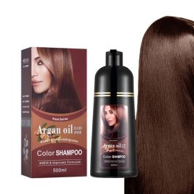 Plant Dyed At Home Non-stick Head Hair Color Cream (Option: 06 Milk Tea Chestnut Brown-500ml)