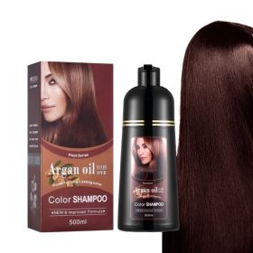 Plant Dyed At Home Non-stick Head Hair Color Cream (Option: 02 Dark Brown-500ml)