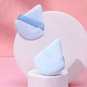 Puff Suede Dry Powder Puff Fan Loose Powder Puff Makeup Sponge (Option: Opp8-Blue)