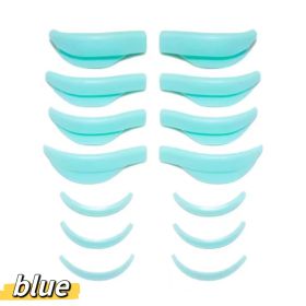 7 Pairs Of Silicone Pad Aids For Eyelash Curling (Color: Blue)