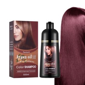 Plant Dyed At Home Non-stick Head Hair Color Cream (Option: 04 Grape Red-500ml)