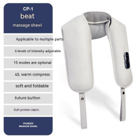 Oblique Muscle Shoulder And Neck Massager Clip Kneading Electric (Option: White Beating Style-USB)