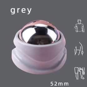 Handheld Stainless Steel Ice Applied Cold And Hot Ball Massager (Option: 52mm ball gray base)